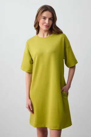 Rochie din amestec de modal cu croiala in A