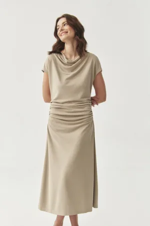 Rochie din amestec de modal cu fronseuri