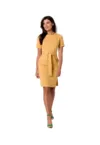 Rochie din bumbac cu brau -