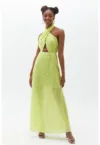 Rochie din bumbac cu bretea halter