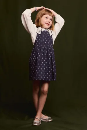 Rochie din bumbac cu bretele incrucisate pe partea din spate