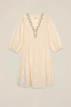 Rochie din bumbac cu broderie