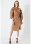 Rochie din bumbac cu croiala dreapta