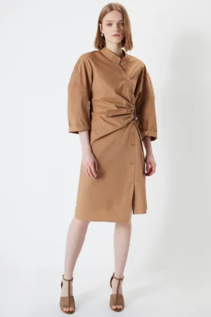Rochie din bumbac cu croiala dreapta