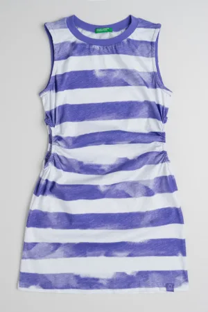 Rochie din bumbac cu decupaje laterale