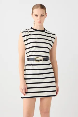 Rochie din bumbac cu dungi