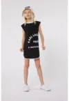 Rochie din bumbac cu imprimeu logo