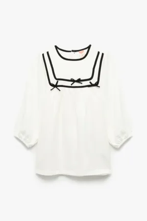 Rochie din bumbac cu maneci lungi