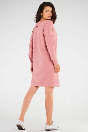 Rochie din bumbac - cu maneci lungi -