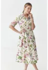Rochie din bumbac cu model floral Niki