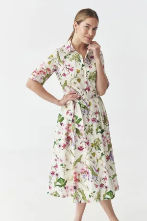 Rochie din bumbac cu model floral Niki