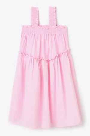 Rochie din bumbac cu termiantii cu volane