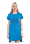 Rochie din bumbac pentru dame - cu imprimeu