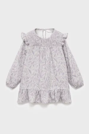 Rochie din bumbc cu model volane