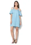 Rochie din chambray cu decupaje pe umar