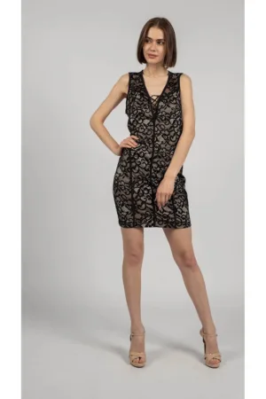 Rochie din dantela fara maneci -