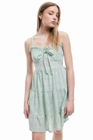 Rochie din dantela sangallo cu broderie
