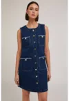 Rochie din denim cu buzunare