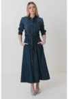 Rochie din denim cu croiala in A