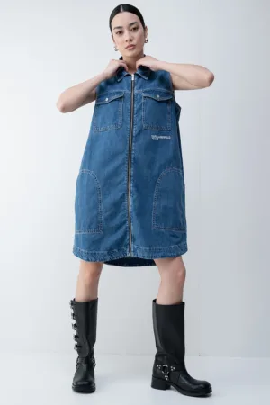Rochie din denim de bumbac organic