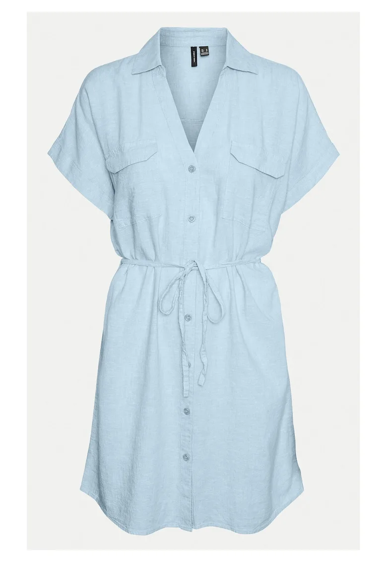 Rochie din in si vascoza