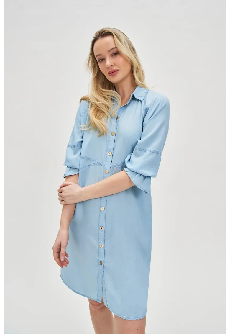 Rochie din lyocell albastra