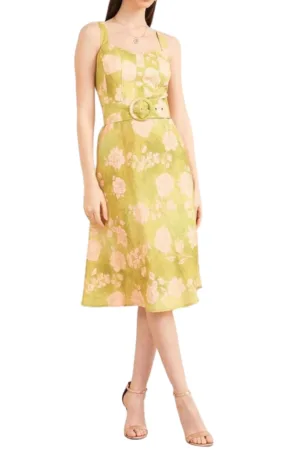 Rochie din lyocell cu o curea asortata -