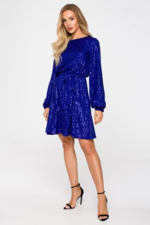 Rochie din paiete cu maneci bufante -