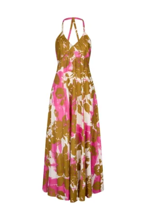 Rochie din poplin cu imprimeu