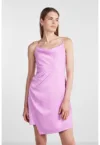 Rochie din satin cu decolteu drapat