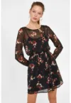 Rochie din sifon cu imprimeu