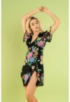 Rochie din sifon cu model floral Sabrina
