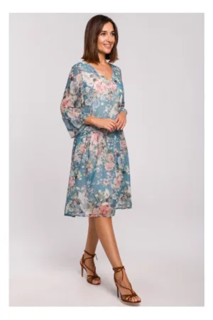 Rochie din sifon cu talie coborata - model 4 -
