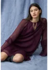 Rochie din sifon cu volane
