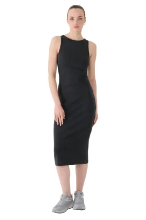 Rochie din tricot  bumbac - negru