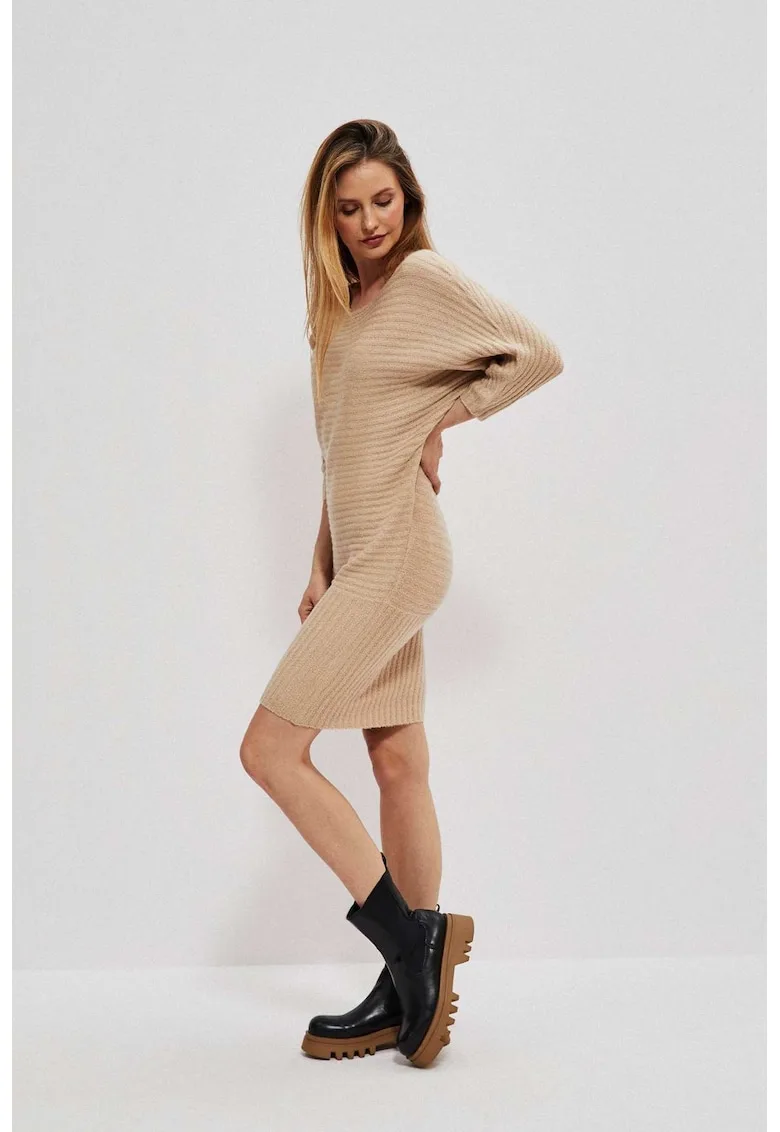 Rochie din tricot cu benzi