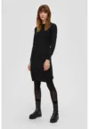 Rochie din tricot cu decolteu la baza gatului