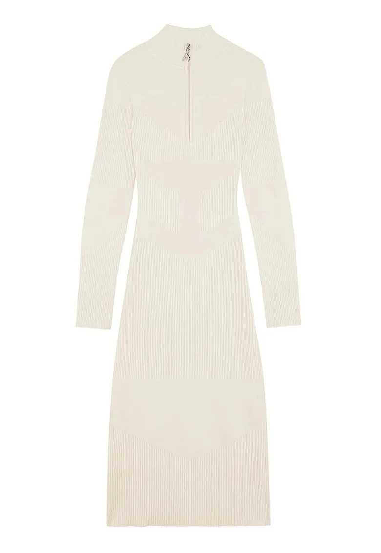 Rochie din tricot cu guler inalt