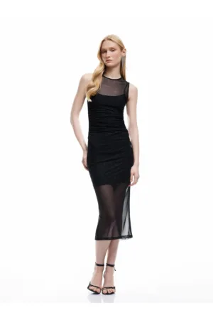 Rochie din tul cu fronseuri