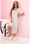 Rochie din viscoza cu croiala asimetrica -