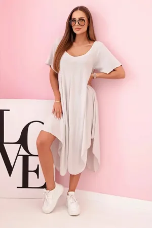 Rochie din viscoza cu croiala asimetrica -
