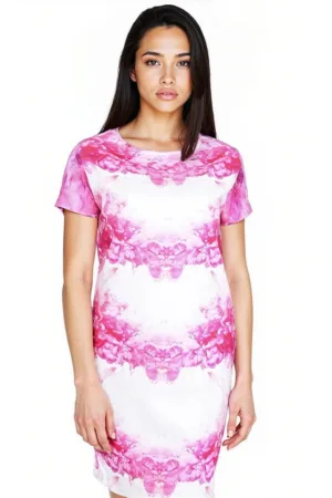 Rochie drapta cu maneci scurte