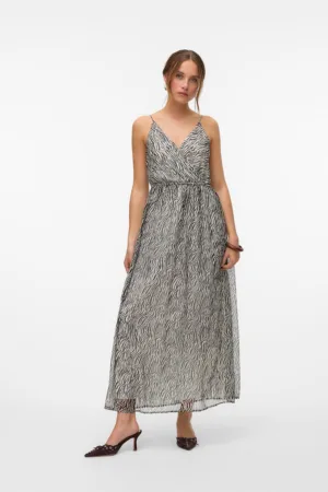 Rochie dreapta cu decolteu in V si animal print