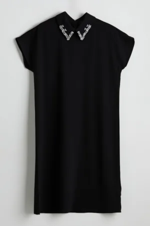 Rochie dreapta cu guler