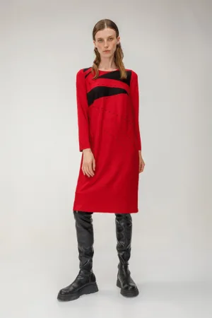 Rochie dreapta cu imprimeu