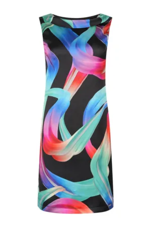 Rochie dreapta cu imprimeu abstract