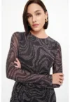 Rochie dreapta cu model abstract