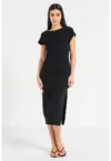 Rochie dreapta cu slit lateral