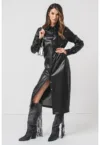 Rochie dreapta de piele ecologica