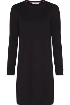Rochie dreapta din bumbac - Negru -